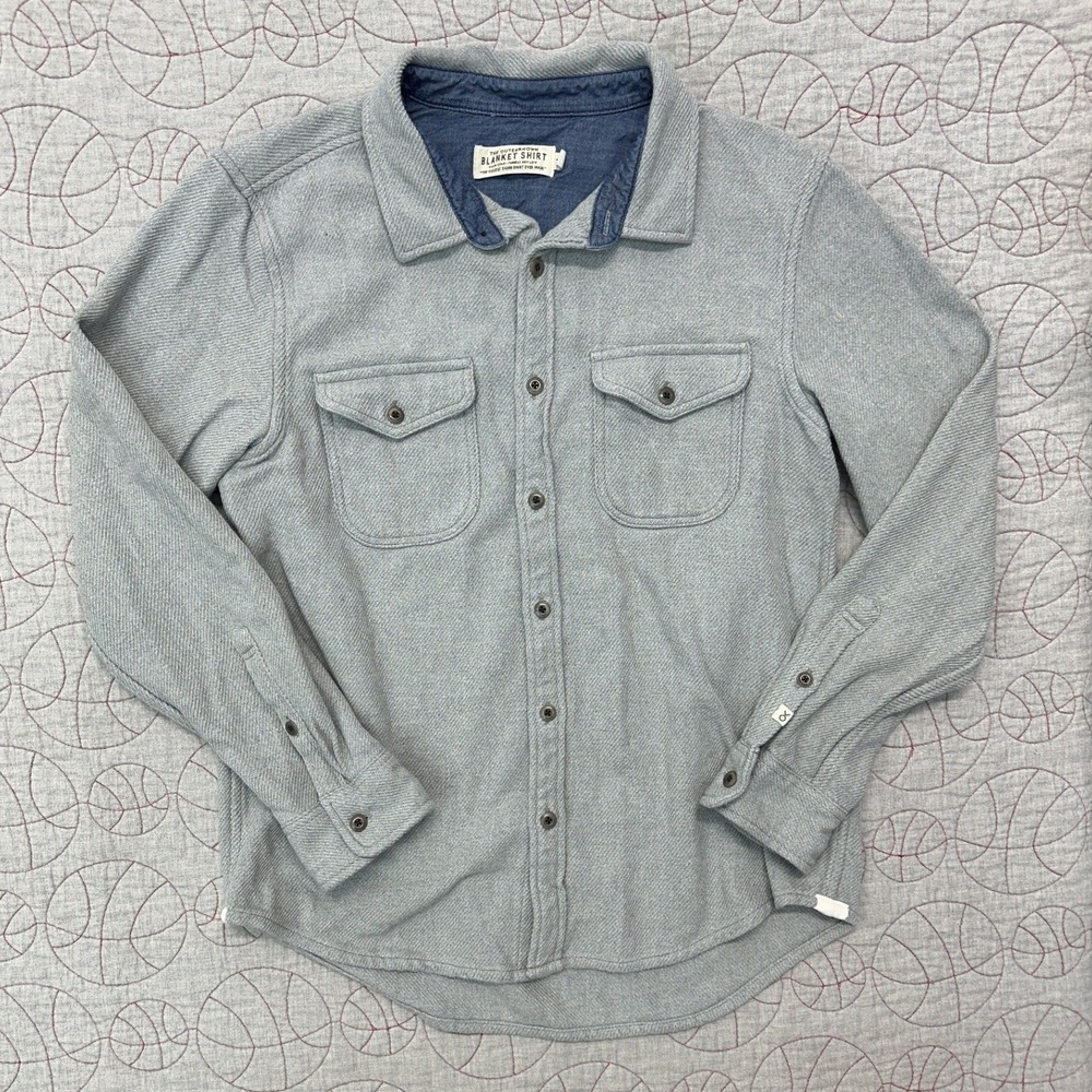 Outerknown Blanket Shirt Gray Heavyweight Organic Cotton Twill / Mens Medium
